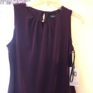 Ivanka Trump burgundy sleeveless top size small